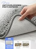 Utopia Home - 1 x duża mata łazienkowa (43 x 61 cm) - 100% bawełna frotte - nadaje się do prania dywaników łazienkowych (kolor szary)
