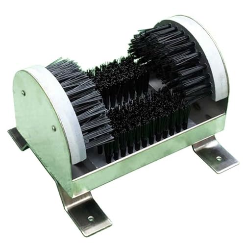 Heavy Duty Boot Scraper with Sturdy Metal Frame Removes Mud Snow Dust from Shoes. Cepillos de nylon de tres sevillanos limpios Soles Efectualmente. Base estable de no deslizante para uso de garaje al