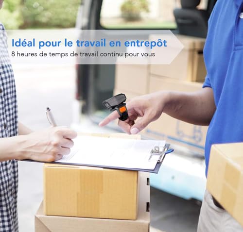 Eyoyo Lecteur Code Barres 2D d'anneau pour Doigt, Mini Portable 3-en-1 – vue 8