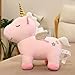 LEIhhdy 30cm-52cm Angelo Unicorno Peluche Ripiene Cavallo Volante Giocattolo Corno d'oro Baby Doll Giocattoli per Bambini Rosa Unicornio Regalo di Compleanno-30x33cm,Rosa