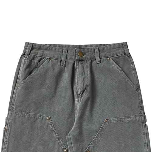 Cargo Work Pants for Men Loose Pants for Men Men's Straight Loose Overalls Casual Overalls with Pockets4