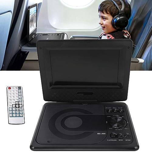 Reprodutor de DVD Portátil 1080P 7 pol. HD Tela Giratória USB Cartão de Memória para Carro MP5 Repro