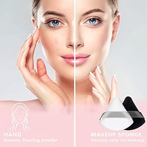 2 Pcs Powder Puff Triangle Makeup Puff Triangle Powder Puff for Loose Powder Body Cosmetic Foundation Sponge Soft Powder…