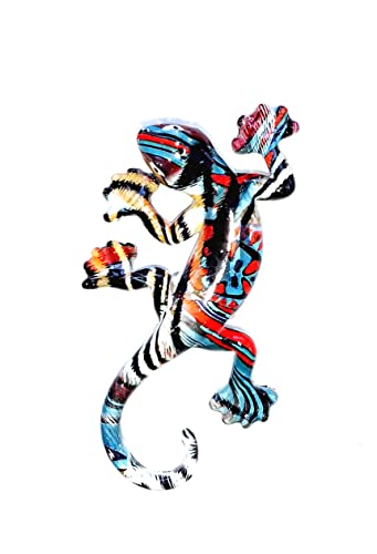 Salamandre Magnet Noir Multicolore MODELE Unique en RESINE