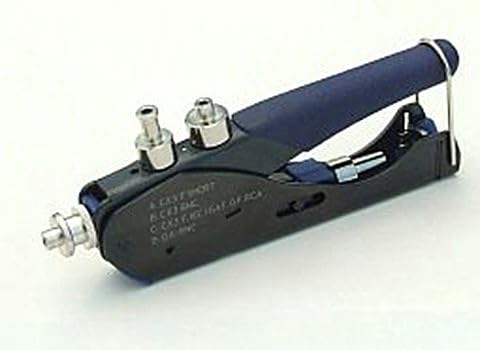 Cabelcon Compression Tool / Compression Pliers - Universal CX3 Connector Tool - Mini, Short, F, BNC, IEC for RG6/7/59 - Magnetic, Blue