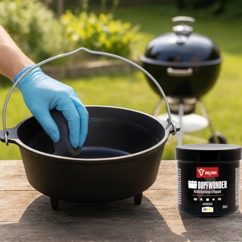 BBQ-Toro DOPFWUNDER - Die Dutch Oven Einbrenn- & Pflegepaste | 250 ml | Paste für Pflege von Gusseisen Grillzubehör | Einbrennpaste auch für Grillrost, Grillplatte, Grillpfanne und mehr