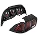 HECASA Tail Lights Assembly Compatible with 1996-1998 Ford Mustang Replacement for FO2800142 FO2801142 Halogen Rear Brake Tail Lamps Red Lens Black Housing Driver & Passenger Side