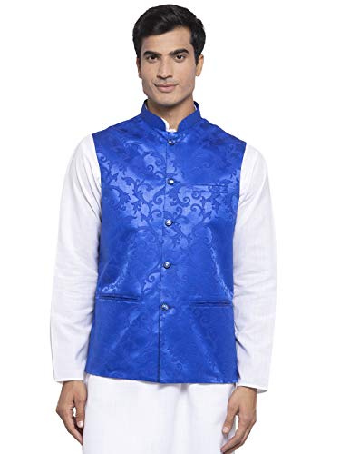 Image of Badoliya & Sons Men's Brocade Zari Nehru Jacket /Waist Coat
