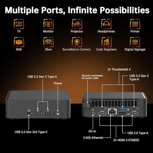 Image of ASUS NUC 14 Pro Mini PC Win 11 Pro, Intel Ultra 7 155H (16C /22T), 16GB DDR5 RAM 512GB PCIe SSD, Small Desktop Computer with Intel Arc GPU /AI GC /AI Boost /AI Ready /Thunderbolt 4 /WiFi 6E /VESA Mount