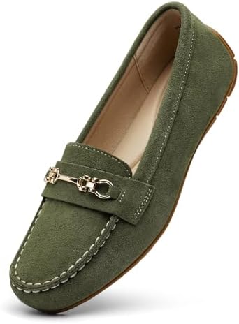 KORDAL Women's Comfortable & Lightweight Suede Leather Loafers Sl...