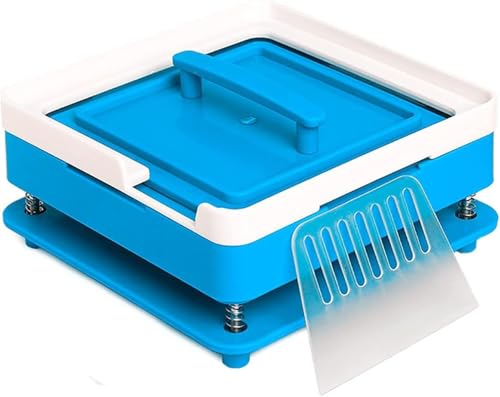 100-Holes Cαpsule Filling Mαchine Board Set, 00Size Multi-Purpose FiIIing Tray ,100 Holes Filling Tools, 00Pill Maker, Manual Exercise Board (Blue)