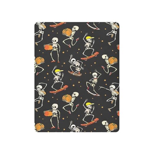 Image of Halloween Dancing Skeletons Crib Sheets Soft Breathable Fitted Baby Playard Sheets Mattress Cover for Girl Boys, 39 inch x 27 inch x 5 inch