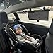JoEzzy Car Window Sun Shades - Retractable Roller Sunshade for Baby & Delivery Drivers | Car Window Shade Roller for Kids & GPS Glare | 16