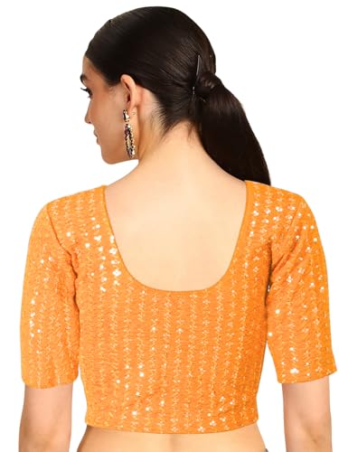 Image of Chandrakala Readymade Blouses for Women Sarees,Stretchable(B202-P)