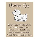 Ducking Hug Thinking Of You Gift - Little Pocket Hug Long Distance Lover Gift (Duck Pocket Hug CA)