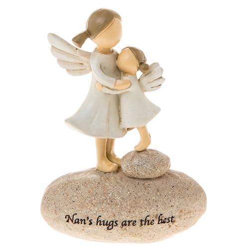 celebrationgiftsforall Nan's Hugs Are The Best Sentimental Pebble Ornamento y tarjeta de recuerdo de sentimiento para abuela
