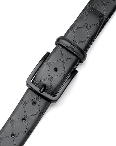 Image of MILORDE Men's Genuine Leather Dress Belt, Handmade, 100% Cow Leather, Fashion & Classic Designs for Work Business and Casual