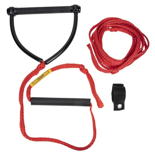 Garneck Portable Water Ski Rope with Durable Strap Lightweight Wakeboard Tow Rope for Beginners and Recreational Riders Handle Compact and Wear Resistant Design
