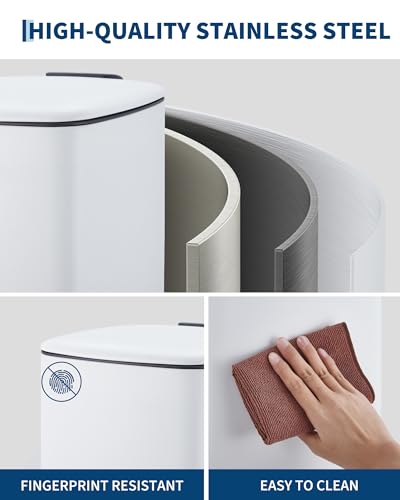 Basurero cuadrado GarveeHome 8 gal acero inoxidable miniatura 7
