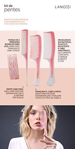 ZKMAGIC Kit De Pentes Rosé - 3 Unidades De Pentes Lanossi Beauty & Care.