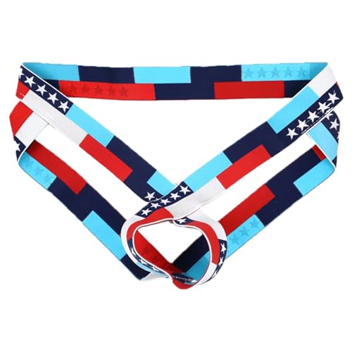 Men Sexy Underwear Colorful Thong Open Front Athletic Jockstrap for Male Low Rise Cutout Briefs Camo Shorts Underpants