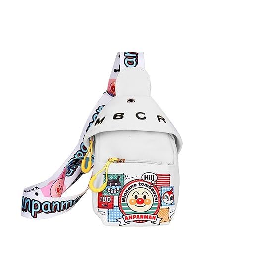 Celebrity Cartoon Canvas Small Bag Girl Children's Bag Shoulder Messenger Bag Chest Bag(White)-image-18