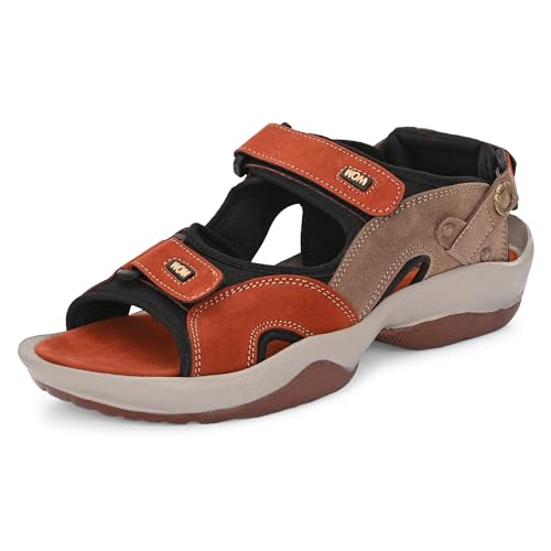 Image of Centrino Sandals for Men |Comfortable Sandals with Grip Insole & Quality|Flat Casual Sandals With Adjustable Velcro Closure For Easy Wear With Flexible Fitting And Trendy | Stylish Men's Casual Sandal With Unique Sole Design for Office & Travel (3263)