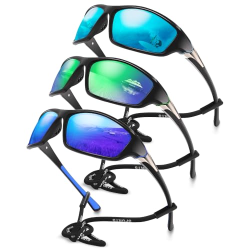 Foliful Polarized Sports Wrap Around Sunglasses Men Fishing Running Golf