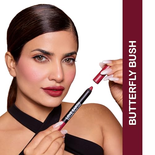 Image of Love Earth Non-Transfer Crayon Lipstick-Butterfly Bush | Lightweight & Longlasting, Smudge Proof, Transferproof, Matte | Up to 12 Hours Stay -3.5g