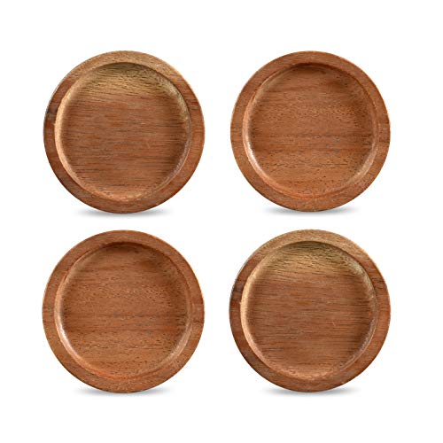 Noritake Kona Wood 3-3/4-Inch Coasters, Set of 4