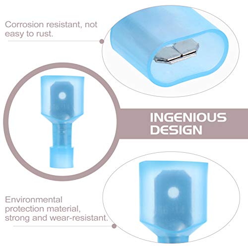 VILLCASE Conector de Desconexão Rápida de Espátula Macho de Nylon 150Pcs 16-14 Awg Crimpagem de Fio