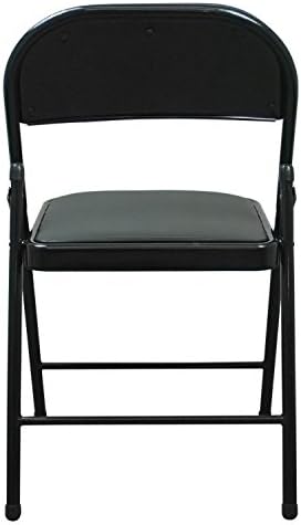 Folding Faux Leather Chair - Strong Steel Event Hall Seating or Temporary Seat for Guests and Desks (1)