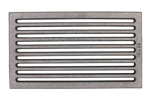 CHM GmbH® Grille de Cheminée 16 x 28 cm en Fonte - Grille de Four, à Cendres et de Feu