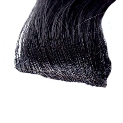 Image of Single Clip Side Cover Up Human Hair Clip In Hair Patch Extension For Women And Girls