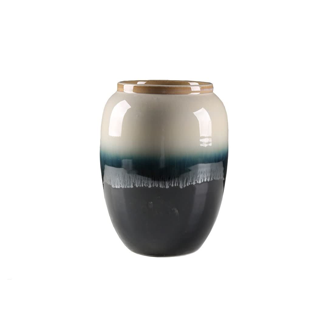 Home Vases Retro Chinese Style Ornament Ceramic Vase Living Room Flower Arrangement Kiln Pottery Pot Hydroponic Utensils Indoors Decor