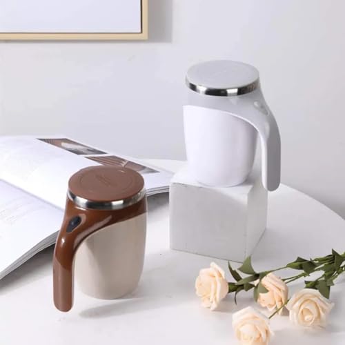 Buy Premium,Automatic Self Stirring Magnetic Mug, Electric Coffee Mixing Cup with Handle & Lid, Rechargeable Rotating Smart Blender Mug for Coffee, Tea, Milk, Hot Chocolate & Protein Drinks Online at Low Prices in India - Amazon.in - Image 8
