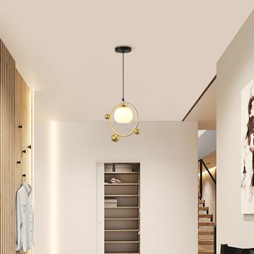 Lampe à suspension géométrique E27 luminaire suspendu chambre - 7
