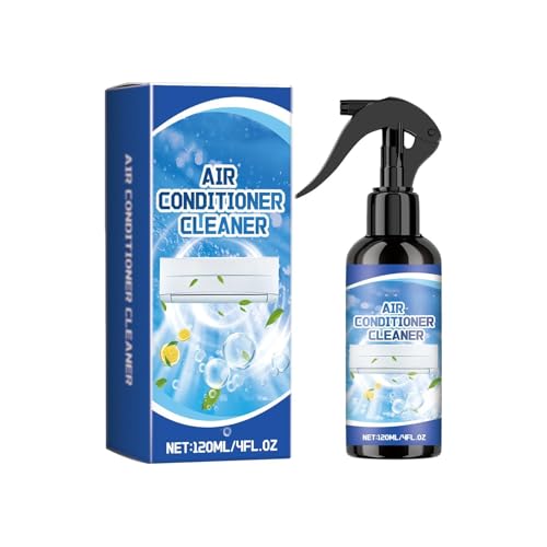 Limpiador de Aire Acondicionado,Spray Limpieza Condensador 120ml   Spray Limpiador Serpentín AC   para Autocaravana Ventana Conducto Hogar Refrigeración Evaporador Calefacción Grasa Polvo Suciedad