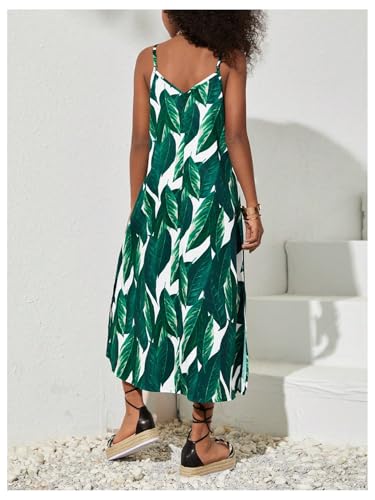 GORGLITTER Girl's Summer Hawaiian Dress Sleeveless Tropical Boho Beach Maxi Dresses3