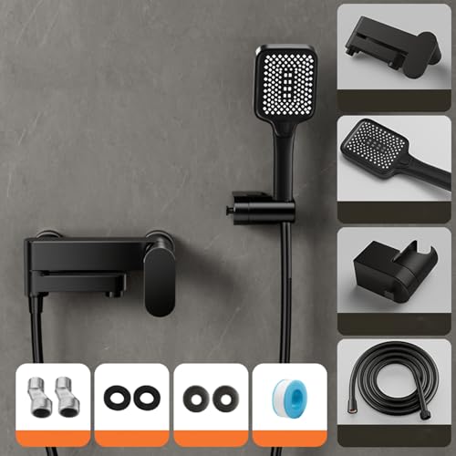 Ensemble de robinet de baignoire mural au design minimaliste et bec rétractable