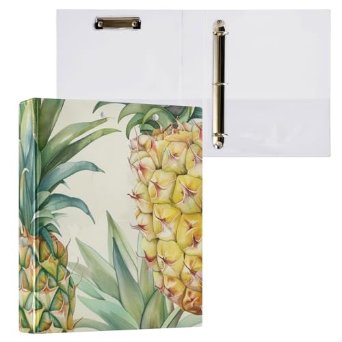 Deliciosa pasta de fichário de abacaxi beeplus sem perfuração, exibe documentos de 200 páginas, cert