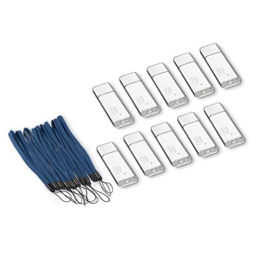 128GB USB 3.1 Flash Drive Bulk 10 Pack Multipack Bundle with Lanyard Reading 100MB/s Writing 45MB/s Thumb Drive Set with Led Light Memory Stick Zip Drive USB Drive Jump Pen Drive for Data Storage