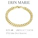 ERIN MARIE 14K Gold Bracelets for Women & Men Gold Bracelet for Women Classic Dense Cuban Link Bracelets for Men Women’s Dainty Cuban Chain Jewelry Gifts 6.5'' 7'' 7.5'' 8'' 9''