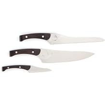 Knork Pakkwood Cutlery Chef Knife, 3 Knives Starter Set, Silver