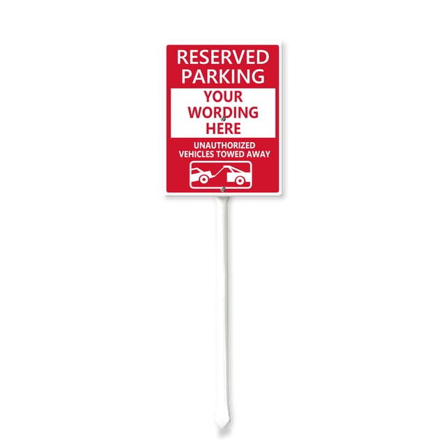Horienteeon Reserved Parking - Customizable Parking Sign, Sturdy Aluminum Sign Rust Free for Outdoor Use 17.5×22cm