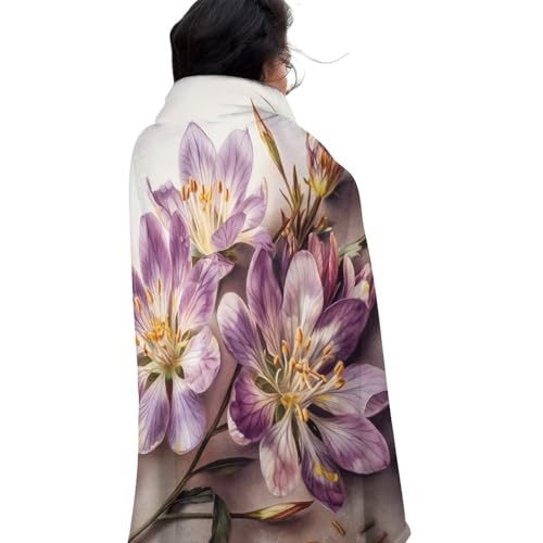 Couverture de plage ronde microfibre anti-sable grand format imprimé fleurs - 5
