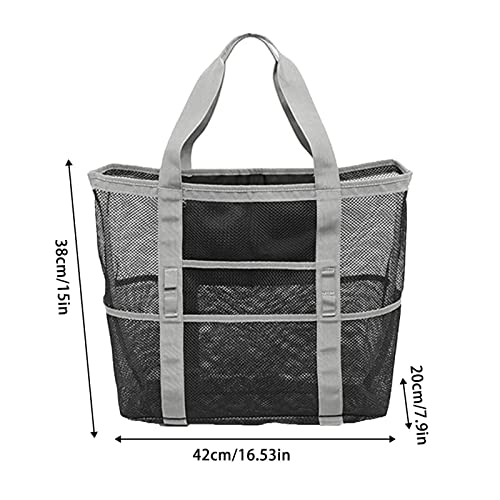 praia malha - praia portátil preta branca cinza | suprimentos viagem cesta chuveiro para estudantes