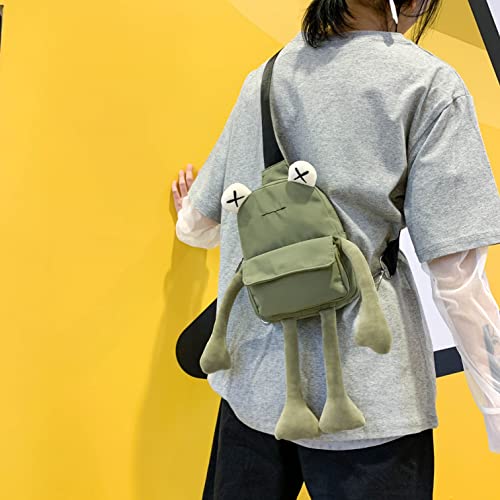 Frog Crossbody Handbags For Women Men Cute Shoulder Bag Nylon Sling Chest Bag Casual Travel Hiking Daypack2