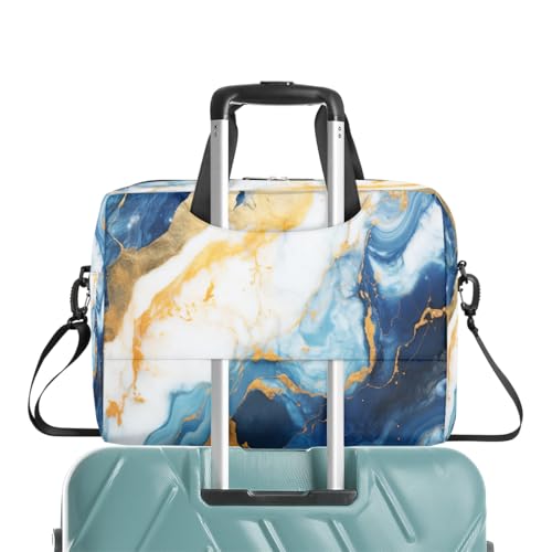 Maletín portátil textura mármol azul marino 15.6" miniatura 6