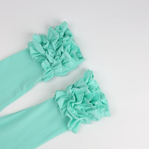 Image of HOOLCHEAN Baby Toddler and Little Girls Cotton Ruffle Leggings